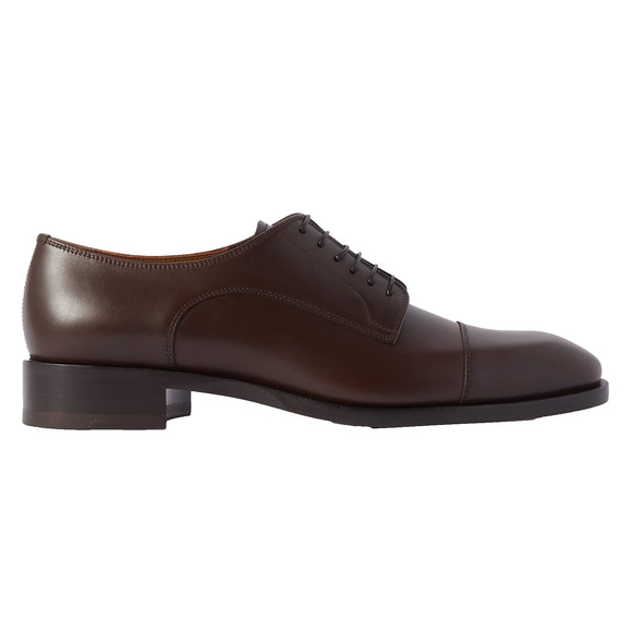 Christian Louboutin Cortomale Flat Brown Leather Dress Oxford Derby Loafer 43 10
